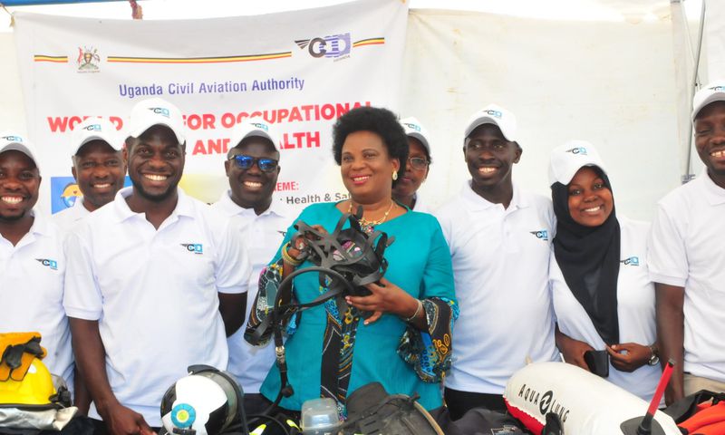 Minister Betty Among at the World Day for Safety and Health at Work
