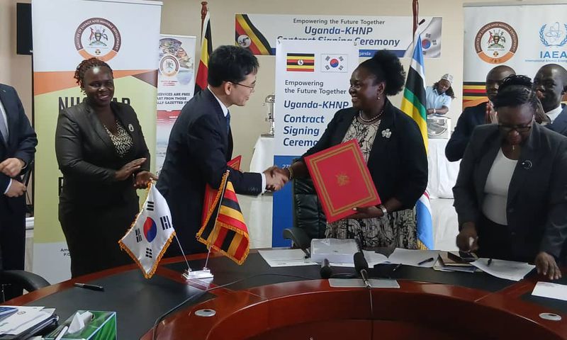 Minister Ruth Nankabirwa signed a site evaluation service contract for the 8,400 MW Buyende Nuclear Power Plant,