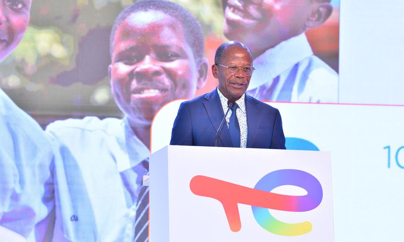 Minister John Chrysostom Muyingo speaking at the TEPU event on Thursday