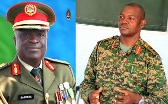 Brigadier General Chris Bagonza and Colonel Nelson Ahebwa
