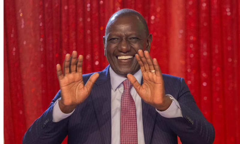 President William Ruto during the New Year's party at Kisii State Lodge