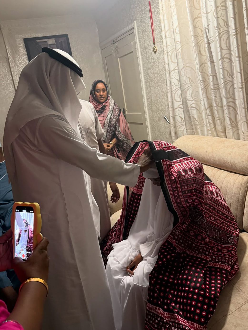 Diamond Platnumz with Zuchu during a dowry payment ceremony