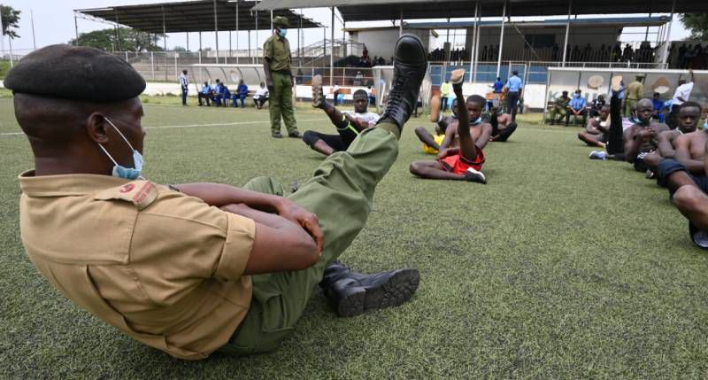 A police recruitment exercise in 2021