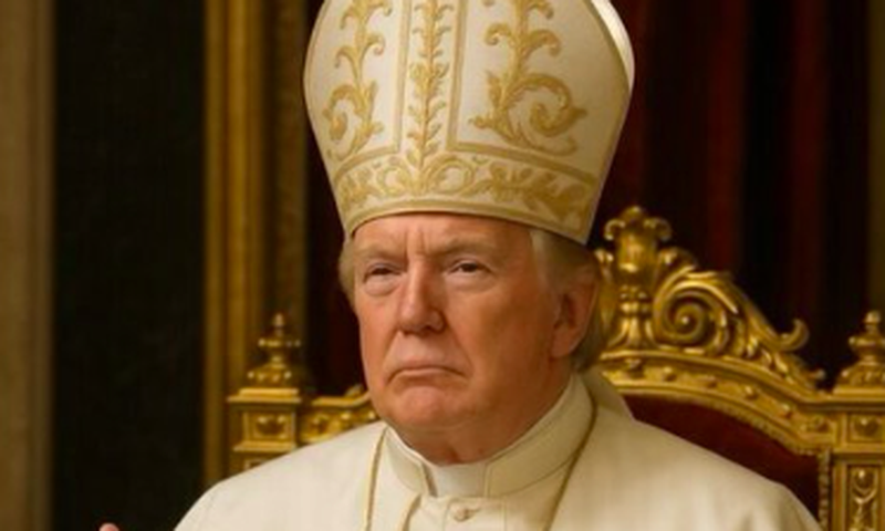 Reactions after Trump posted an image of himself as pope on social media