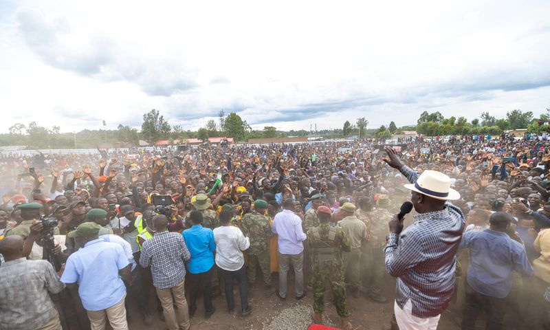 President William Ruto in Kehancha Town, Migori County