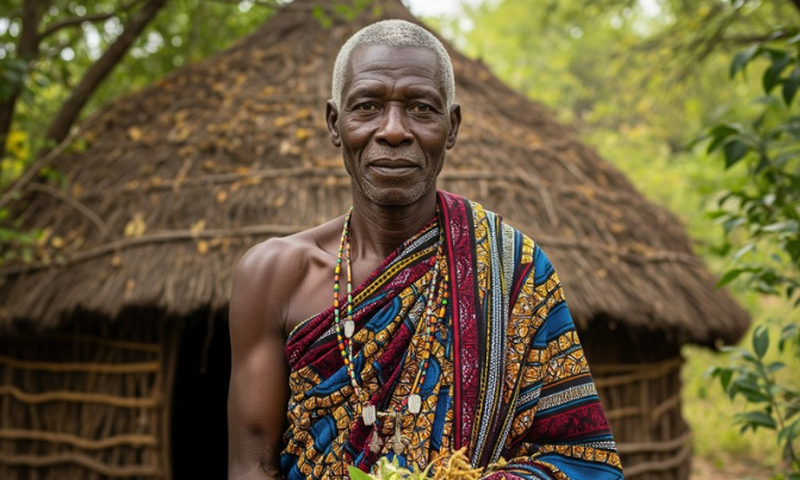 An AI-Generated image of a traditional healer