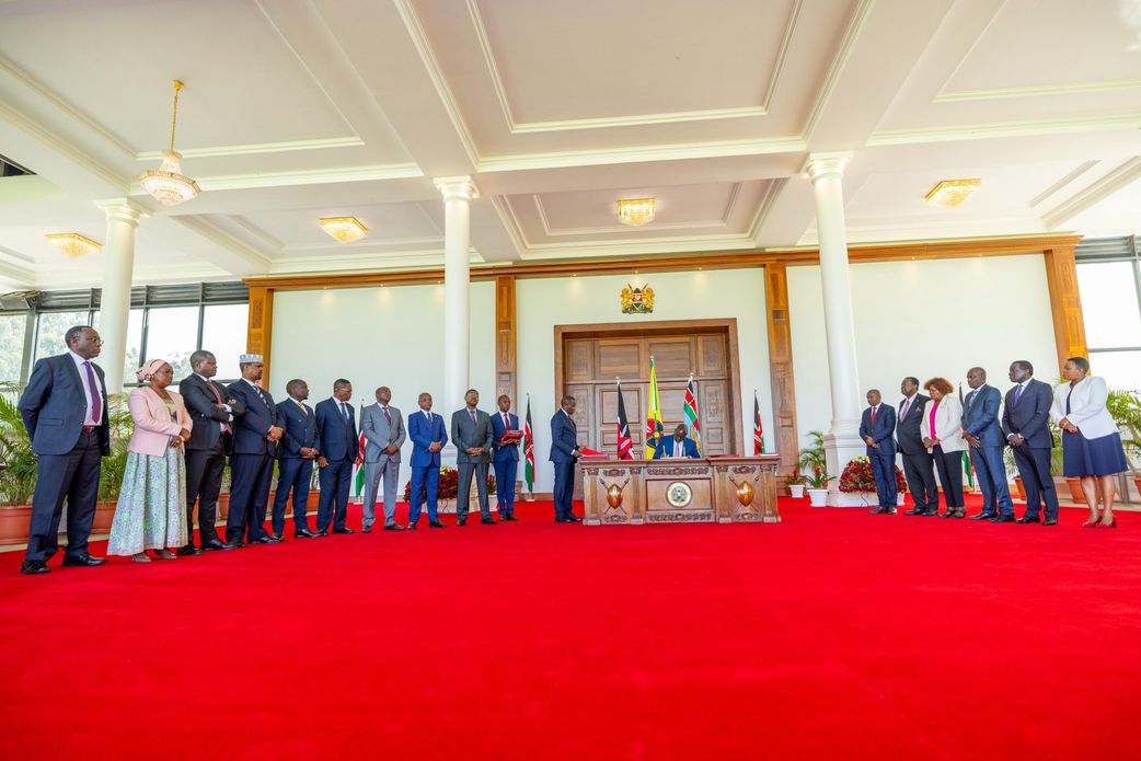 President William Ruto signing a bill into law