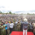 President William Ruto during a public address in Kehancha, Migori County, on Sunday.