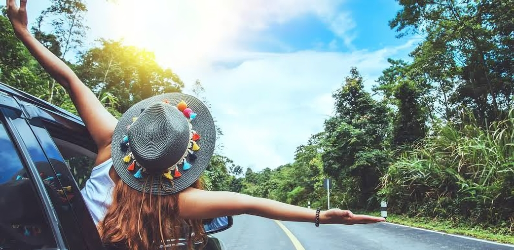 Someone on a road trip
