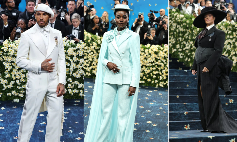 Lewis Hamilton, Lupita Nyong'o & Rihanna at Met Gala