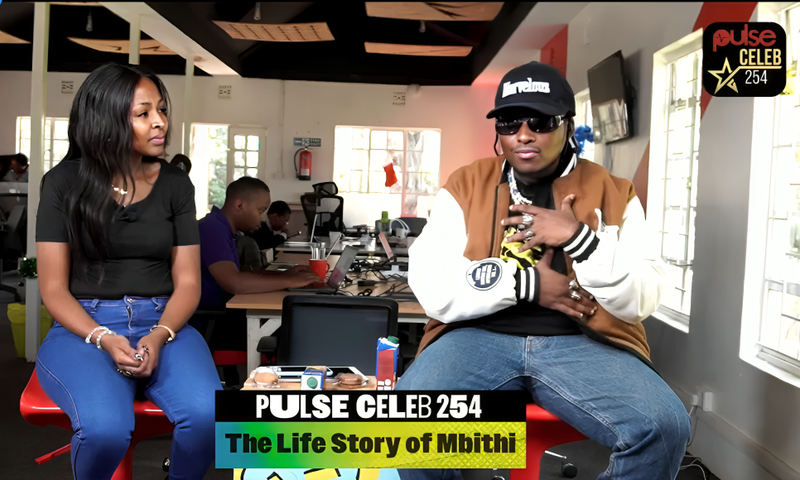 Mbithi during an interview on Pulse Live's Celeb 254