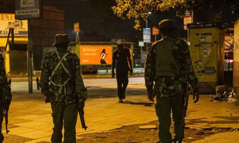 Police conducting a patrol in Nairobi
