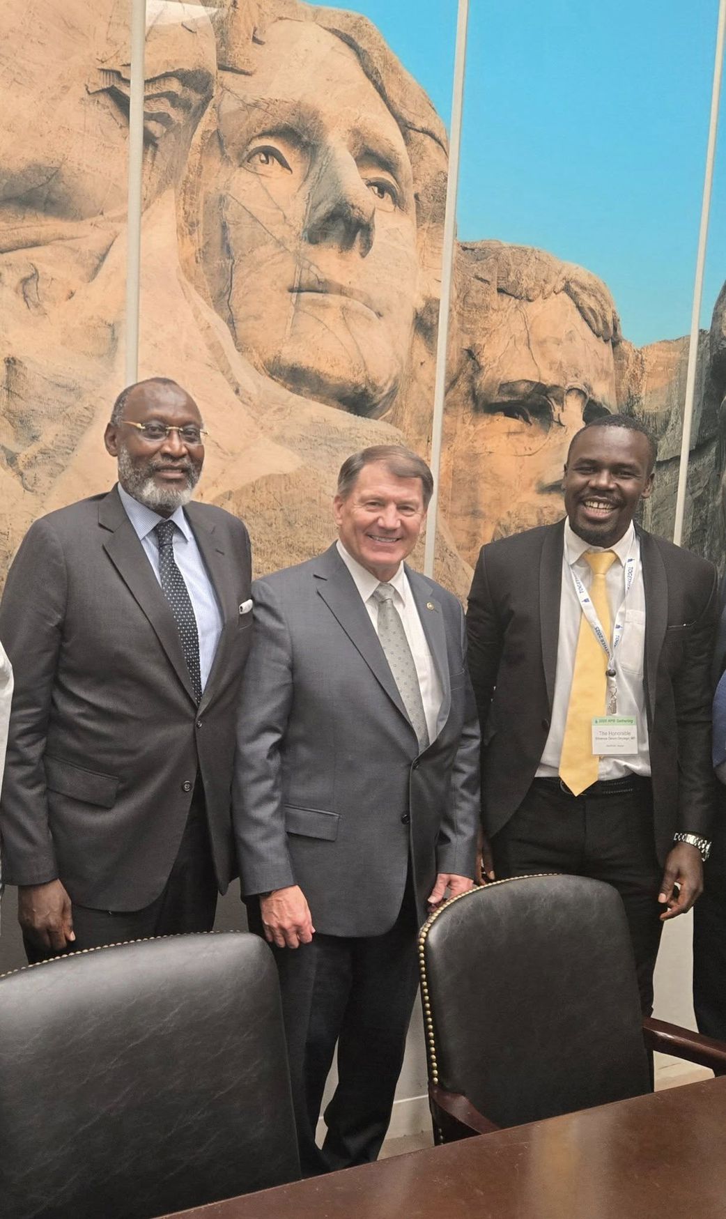 South Mugirango MP Sylvanus Osoro with Senator Mike Rounds and Muhoho Kenyatta