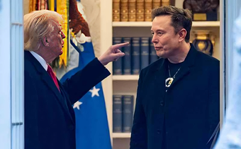 File image of U.S. President Donald Trump and Tesla CEO Elon Musk