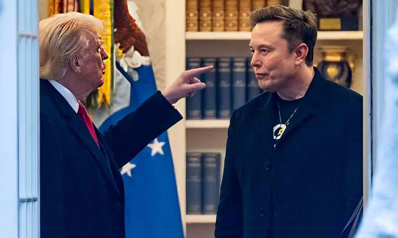 File image of U.S. President Donald Trump and Tesla CEO Elon Musk