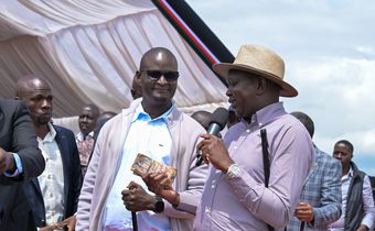 Kapseret MP Oscar Sudi presiding over a funds drive to support the Kapseret Economic Empowerment Programme on Friday, June 6, 2025