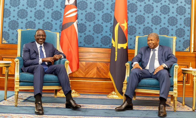 President William Ruto meeting with President João Manuel Gonçalves Lourenço of Angola