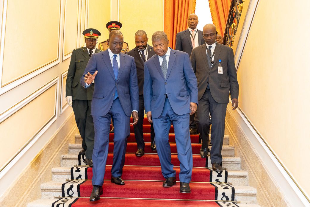 President William Ruto meeting with President João Manuel Gonçalves Lourenço of Angola
