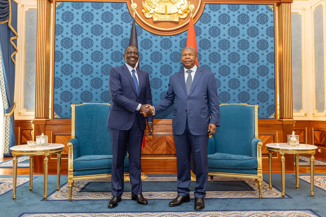 President William Ruto meeting with President João Manuel Gonçalves Lourenço of Angola