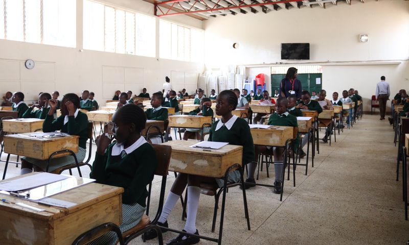 Candidates sitting for the Kenya Primary School Education Assessment (KPSEA)