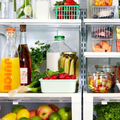 Food packed inside a fridge