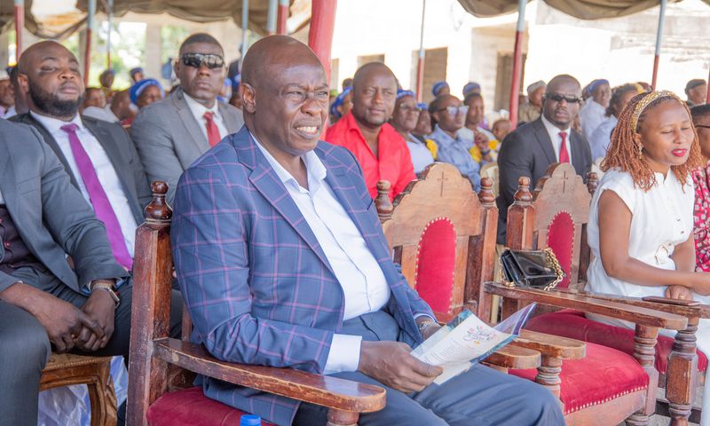 Former Deputy President Rigathi Gachagua at PCEA Mwiki, Kasarani, Nairobi County on December 8, 2024