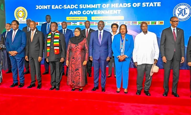 Heads of State who attended the joint EAC-SADC Summit of Heads of State and Government
