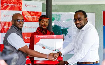 Ken Kimani, Chief Commercial Officer and Martin Gitonga, Kenya Airways’ Acting General Manager, Digital Brand and Marketing, partner to support OPC@20 and Conservation Initiatives