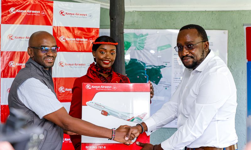 Ken Kimani, Chief Commercial Officer and Martin Gitonga, Kenya Airways’ Acting General Manager, Digital Brand and Marketing, partner to support OPC@20 and Conservation Initiatives