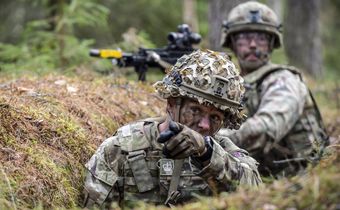 British military troops during an exercise