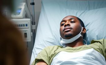 An AI-generated image of a man recovering in hospital for illustration purposes (Courtesy)