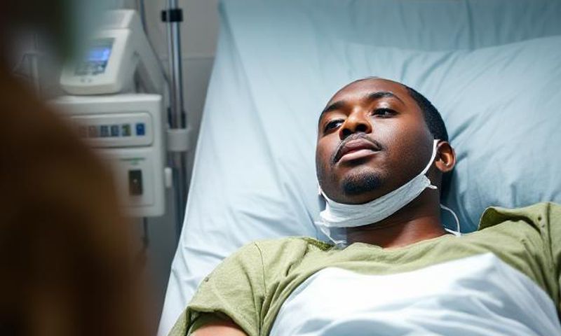 An AI-generated image of a man recovering in hospital for illustration purposes (Courtesy)