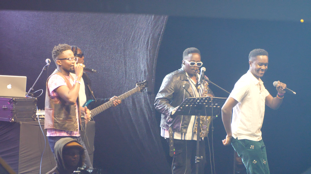 Ayrosh, Mutoriah and a member of the Jukebox Band