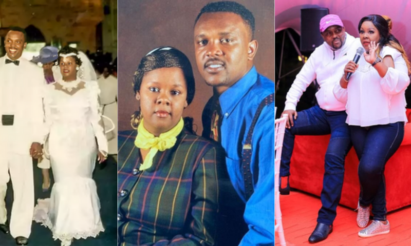 A collage showing stages of Kathy Kiuna and the late Bishop Allan's relationship over the years