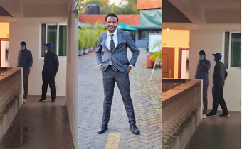 Mumias East MP Peter Salasya and the men who stormed the Mombasa hotel to arrest the him