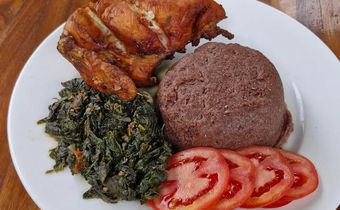 Ugali and chicken