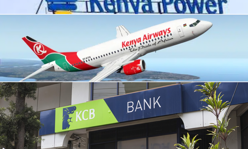 Kenya Power, KQ and KCB Bank