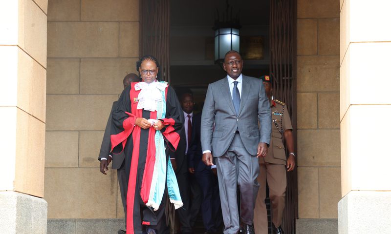 Chief Justice Martha Koome with President William Ruto