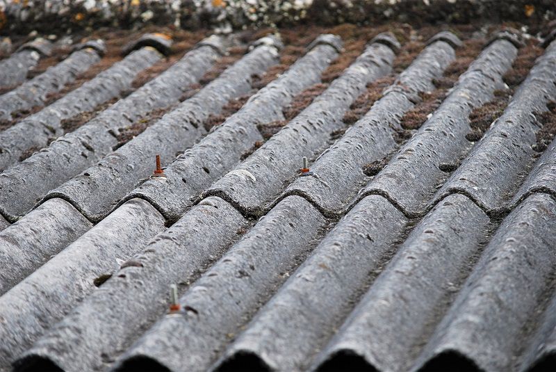 An asbestos roof