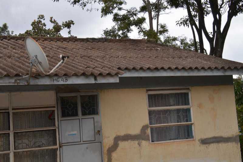 A house with asbestos roofing