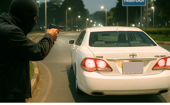 An AI generated image recreating the scene of MP Charles Were's shooting
