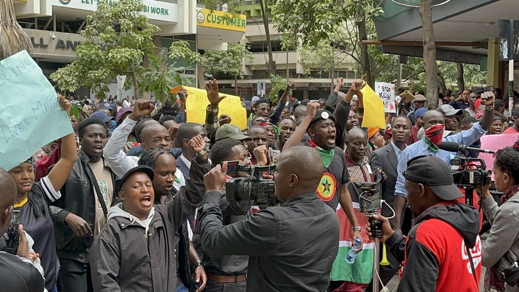 Protestors gathered in Nairobi CBD to march against the death of Albert Ojwang' in police custody