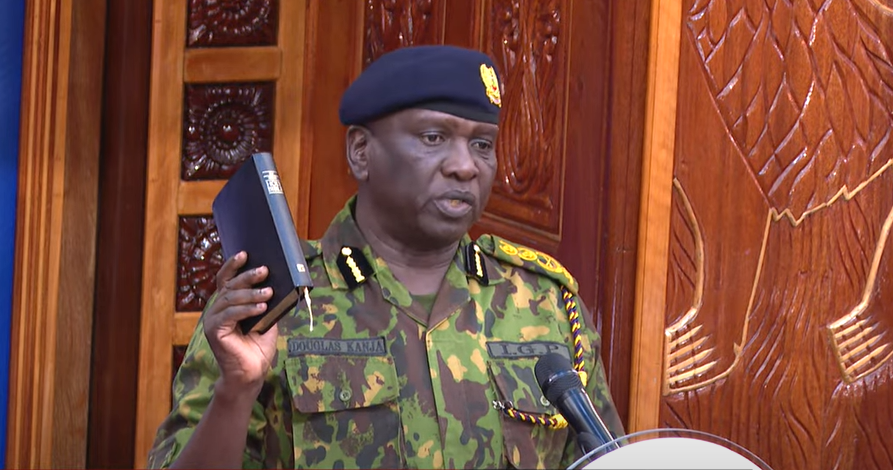 Douglas Kanja, the  Inspector General of Police