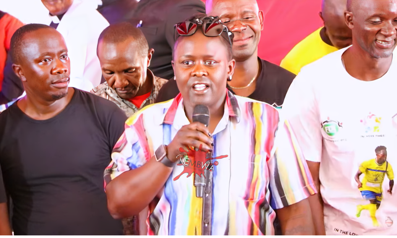 Ezekiel Otuoma's ex-girlfriend at his burial ceremony in Siaya on January 11,  2025