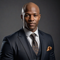 A bald black man