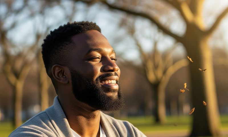 An AI-generated image of a man smiling