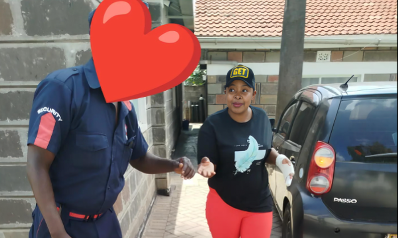 Florence Wanjiku, the estranged partner of Elias Njeru and her security guard