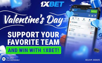 Valentine's Day: support your favourite team and win with 1xBet!
