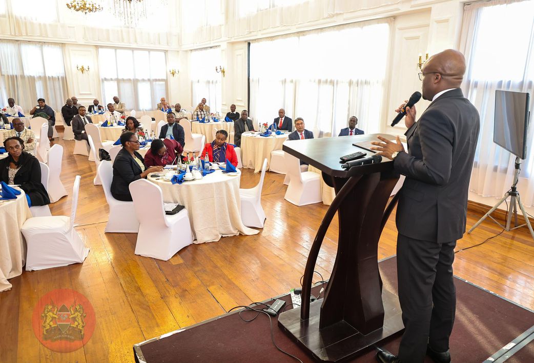Interior PS Raymond Omollo during a sensitisation forum on the Strategic Goods Control Bill, 2024