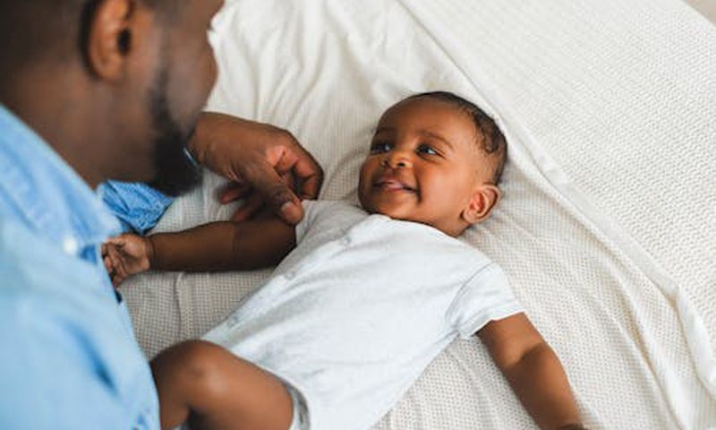 A dad and a toddler